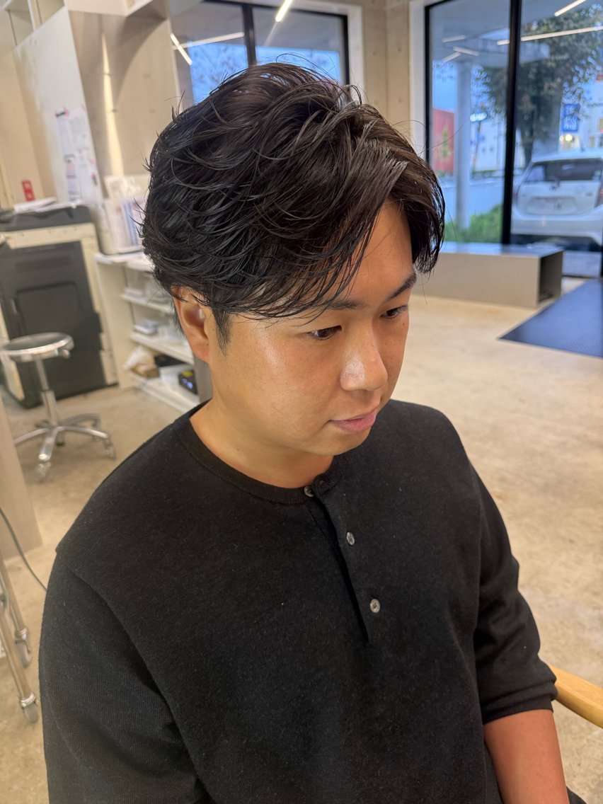 パーマ メンズ カット パーマ SLOW🫧 ルナ🫧のヘアスタイル