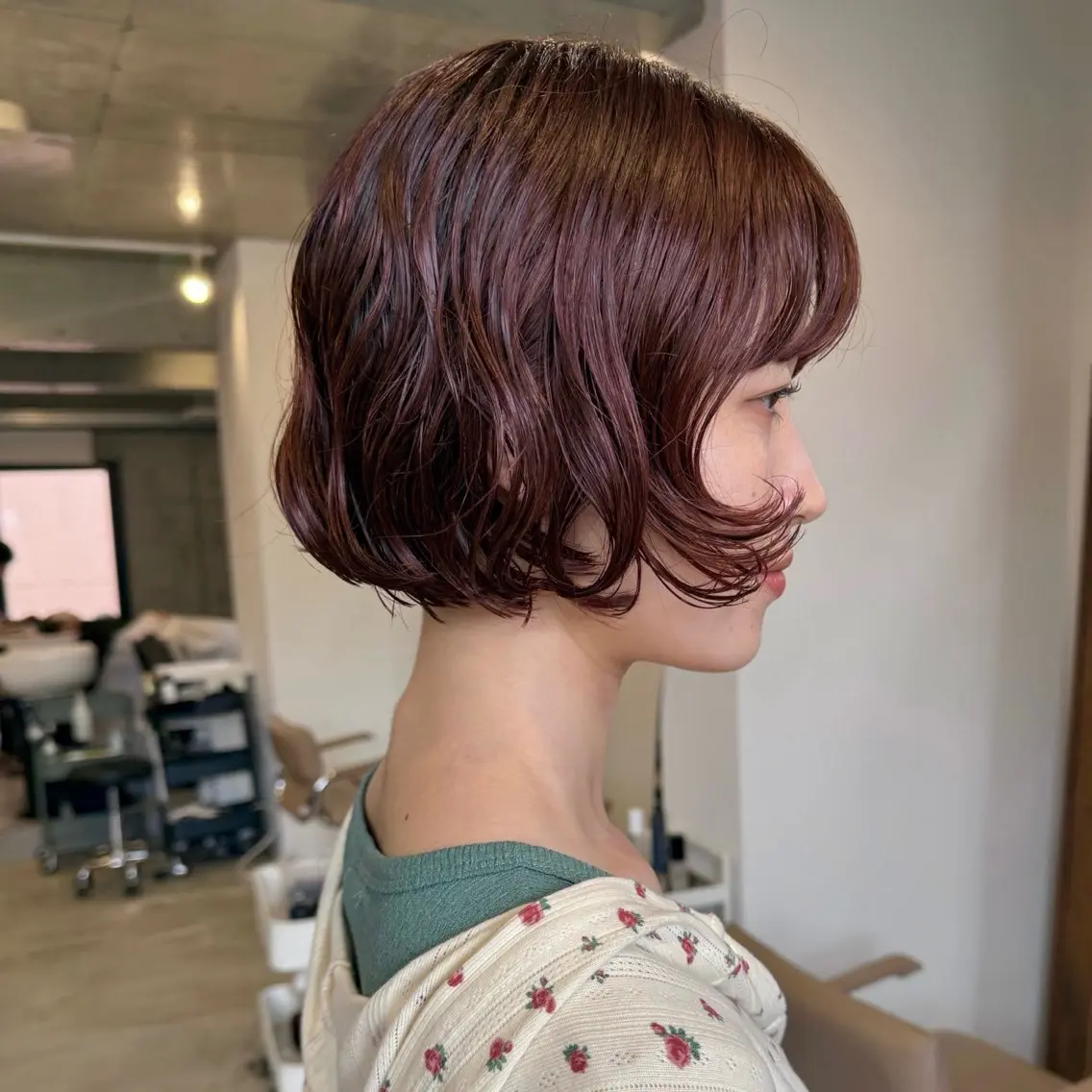 ショート カラー パーマ オレンジ ピンクカラー ボブ カット ヘアカラー トリートメント ショート/ボブ kyokaのヘアスタイル
