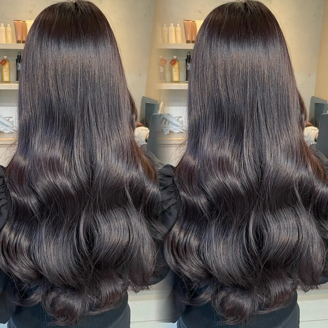 ロング カラー カット ヘアカラー トリートメント ブリーチなしカラー kana🐱のヘアスタイル