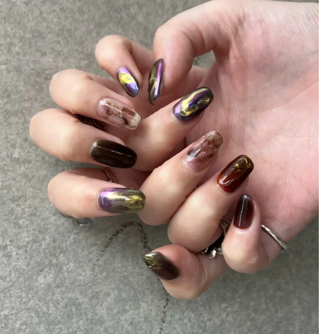 ネイル アートネイル クリアネイル 長さ出し ジェルネイル 氷ネイル・うるうるネイル ハンドネイル nail salon Soeurのネイルデザイン