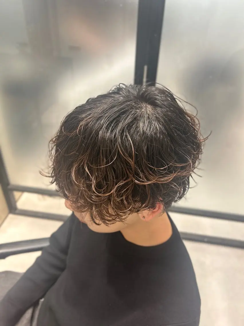 パーマ メンズ カット パーマ ✅曲がる縮毛矯正・ メンズ縮毛/森隆之介のヘアスタイル
