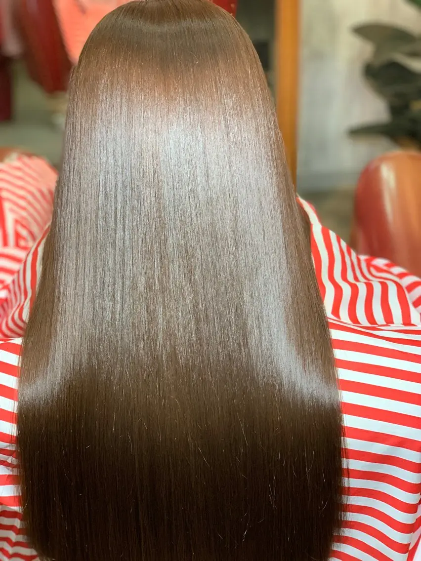ロング パーマ ストレートパーマ カット 縮毛矯正 西院LOOP sayakaのヘアスタイル