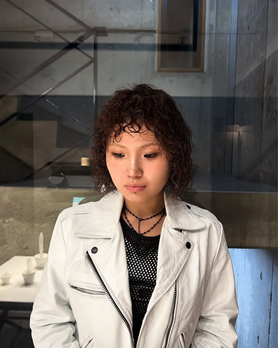 パーマ プードルパーマ カット パーマ 柚音 nero hairのヘアスタイル