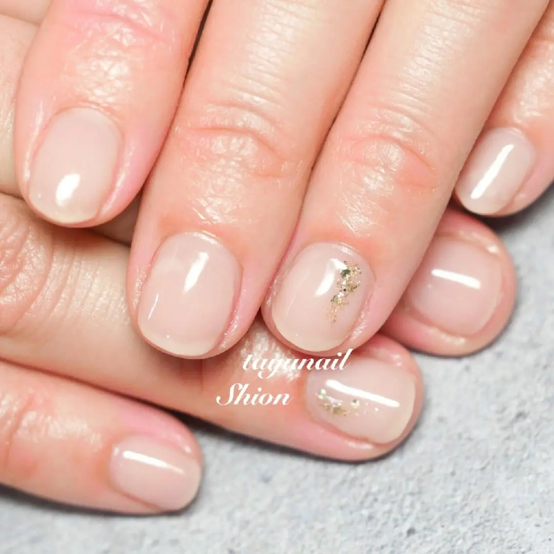 ネイル ブルー ジェルネイル 氷ネイル・うるうるネイル パラジェル シンプルネイル ネイルサロン 【たゆnail】のネイルデザイン