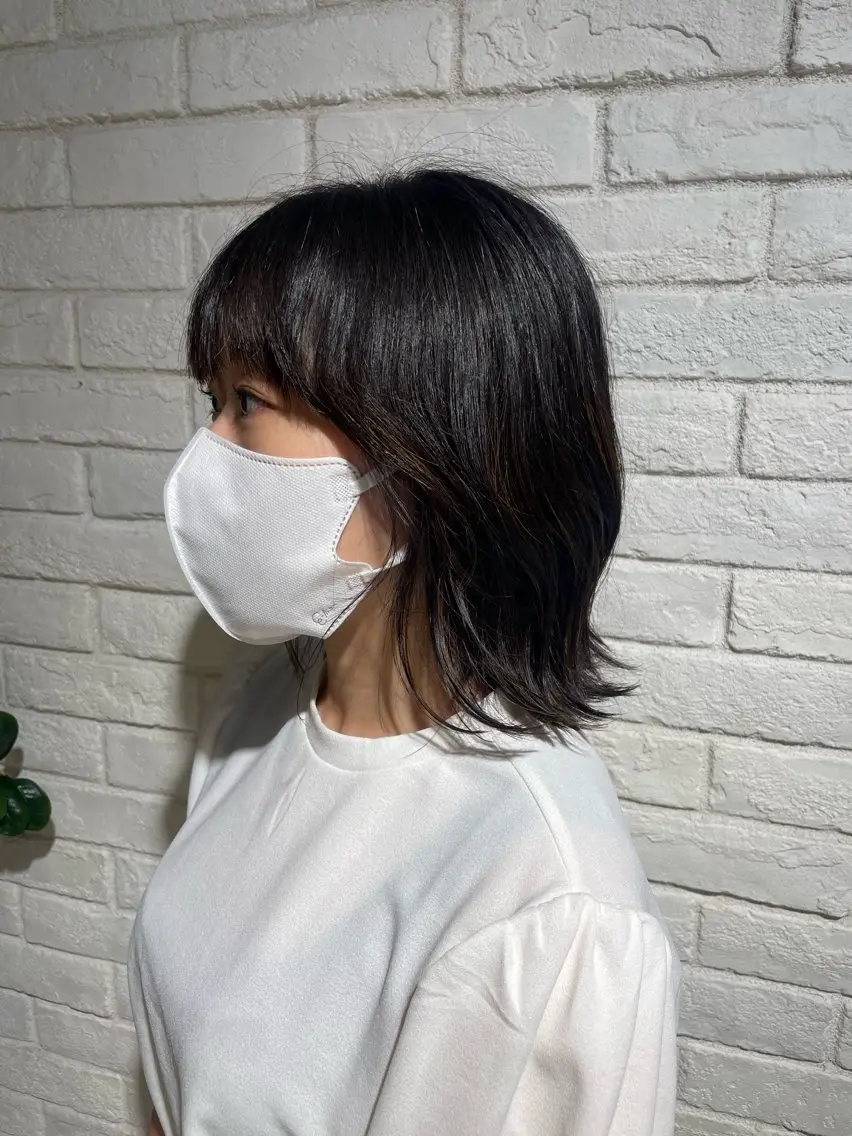 ミディアム ボブ 外ハネヘア 小野寺 もものヘアスタイル