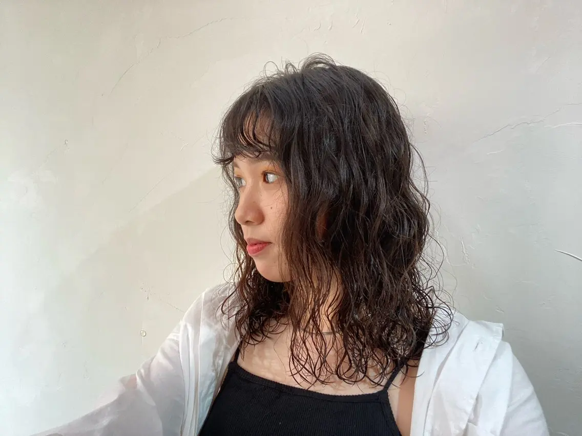 セミロング パーマ セミロングパーマ カット ヘアカラー パーマ トリートメント ヘアーサロン アルカンシエルのヘアスタイル