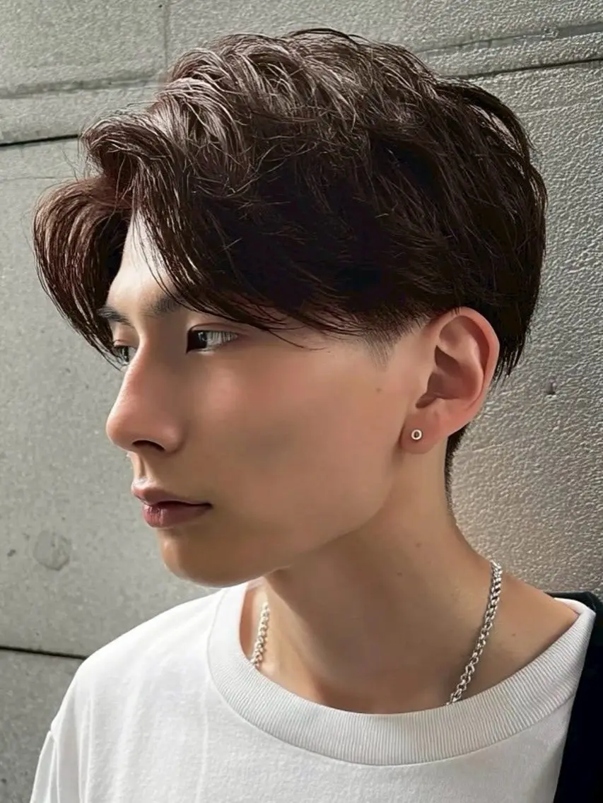ショート カラー メンズ メンズブリーチ メンズハイライト ブリーチ ハイライトカラー ハイライト 似合わせカットカラー りおなのヘアスタイル