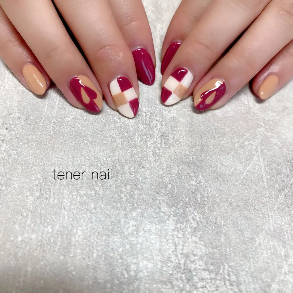 ネイル ハート ハンドネイル テネルネイル tener nailのネイルデザイン