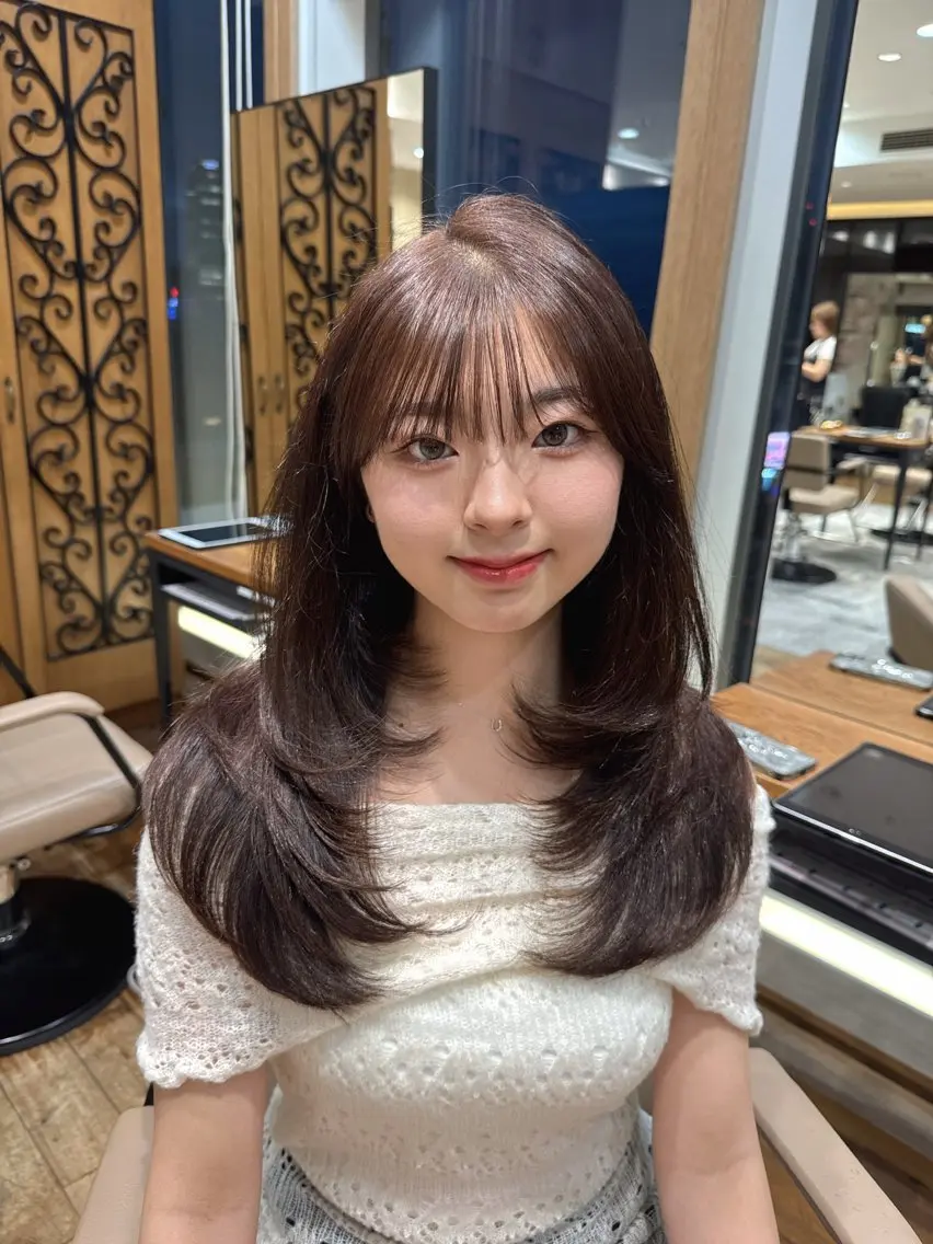 セミロング 大内 杏珈のヘアスタイル