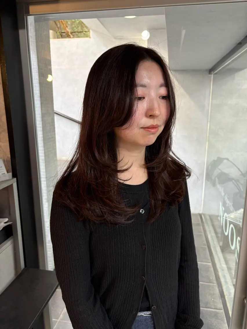 ロング カット ヘアカラー 髪質改善ストレート/ 透明感カラー🥣🤍のヘアスタイル