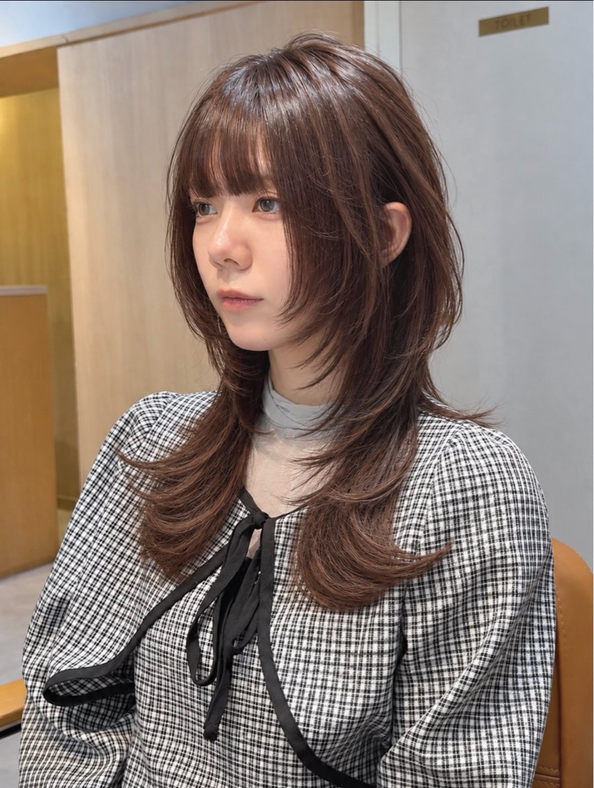 ロング ハッシュカット レイヤーカット ロング ウルフカット ウルフレイヤー ウルフ🐺ブリーチ/ 今川尚睦のヘアスタイル