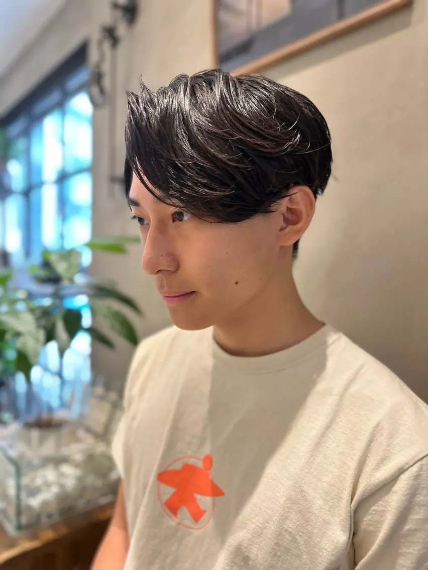 パーマ メンズ メンズパーマ ニュアンスパーマ 10月限定モニター 髪質改善美髪矯正のヘアスタイル