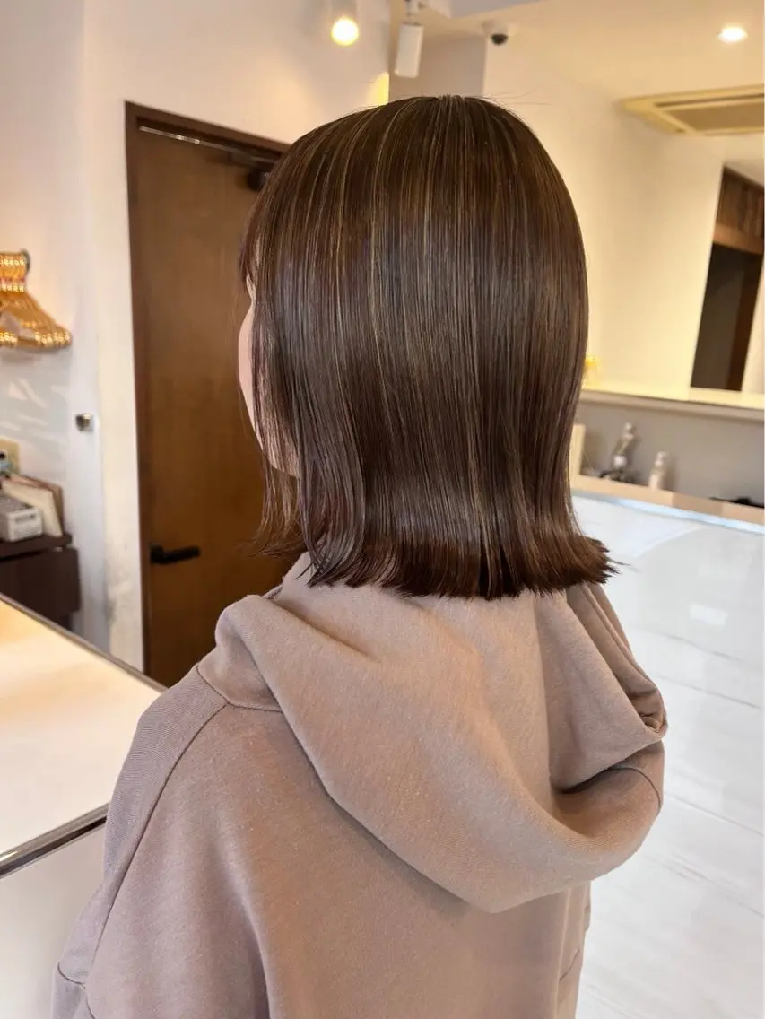 セミロング カラー ブラウンカラー 透明感カラー ヘアカラー 🌻千種/✨️透明感 ✨️/ayakoのヘアスタイル