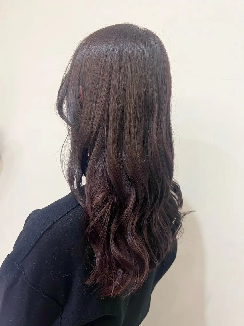 セミロング パープルカラー ヘアカラー ワンカラー/ブリーチ /ネルのヘアスタイル