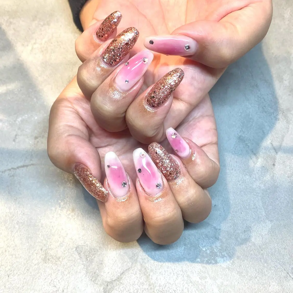 ネイル チークネイル 春ネイル ハンドネイル ★Rinail... .のネイルデザイン