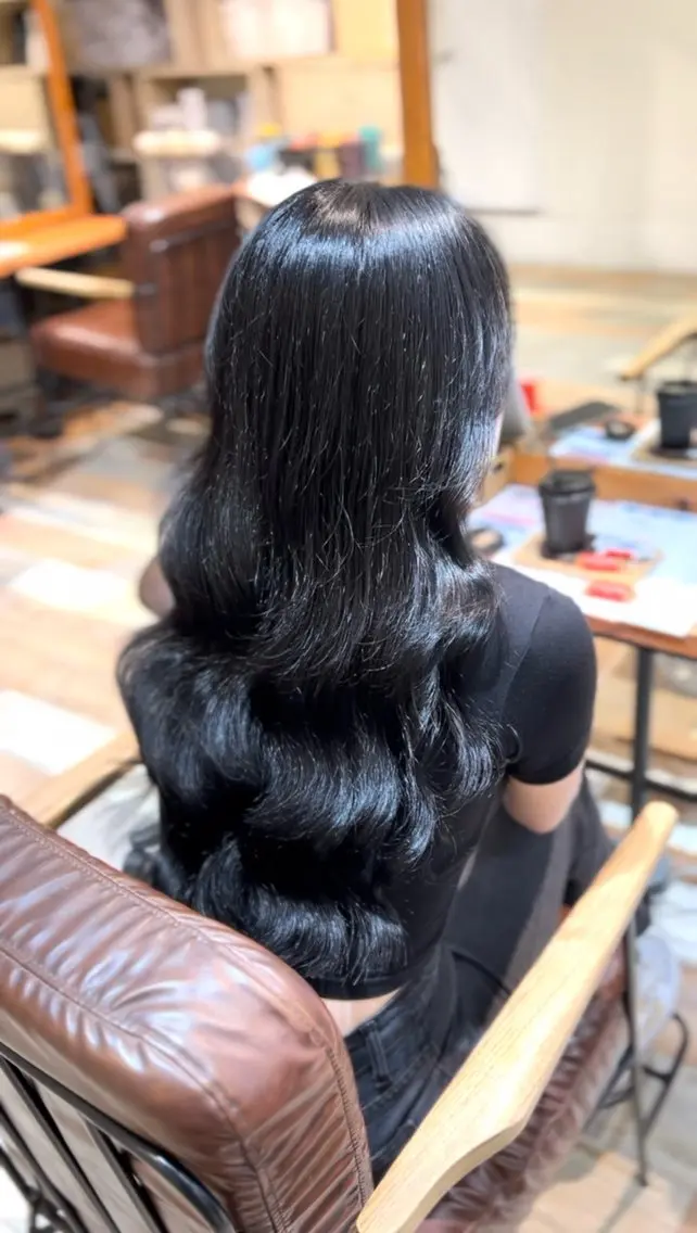 ロング カラー カット ヘアカラー トリートメント 韓国風・ブリーチなし ・あり後藤 一斗店長のヘアスタイル