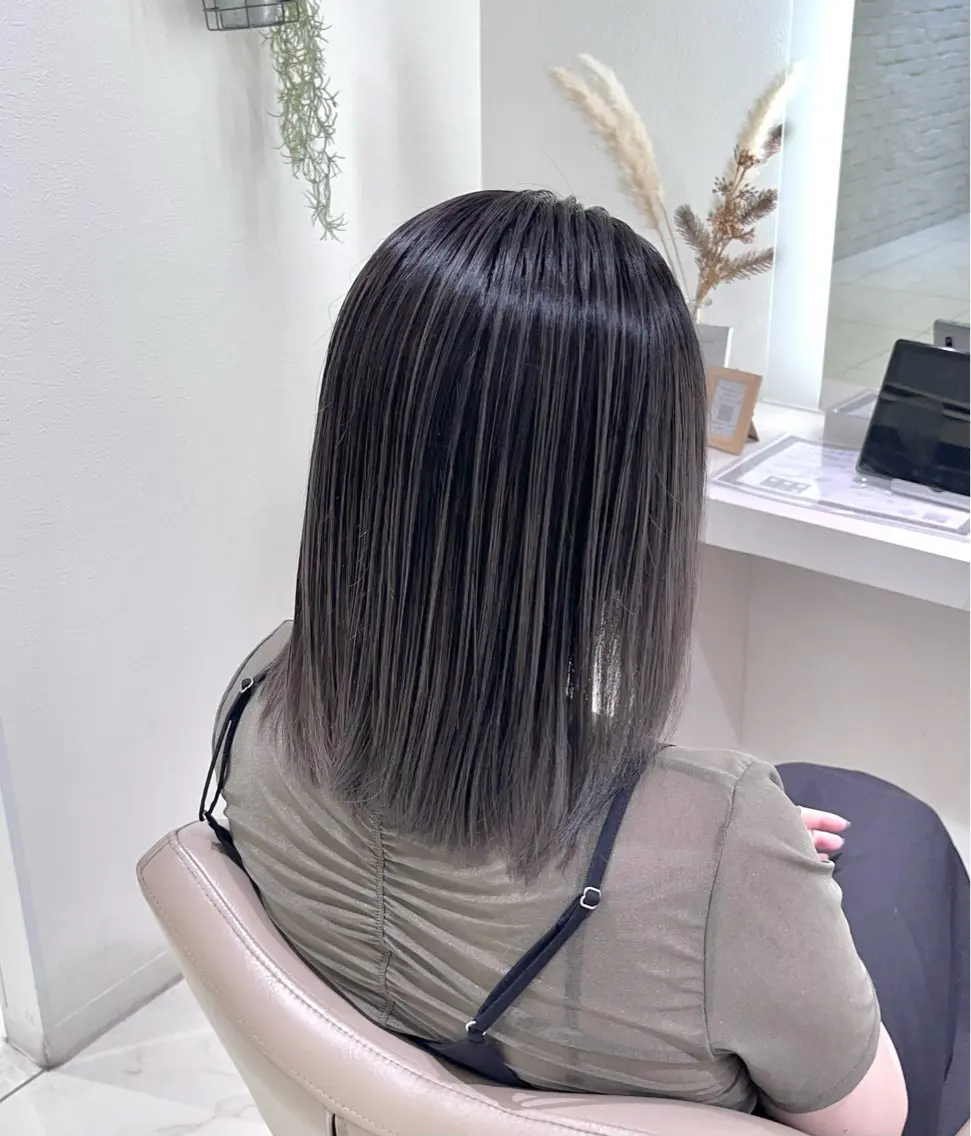 ミディアム カラー バレイヤージュ ベージュカラー 透明感カラー グレージュ ハイライトカラー ヘアカラー トリートメント 大宮/バレイヤージュ 髪質改善/澤田隆誠のヘアスタイル