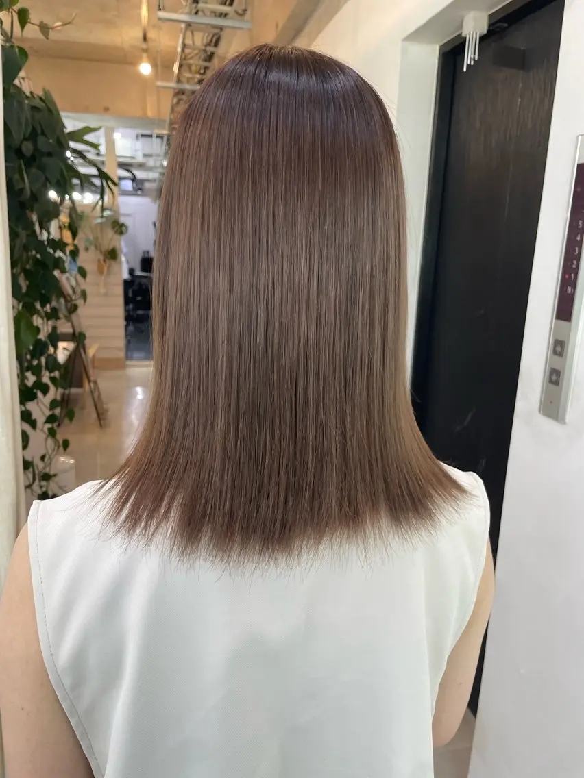 ミディアム トリートメント ブリーチ有無Wカラー メンズパーマ大成のヘアスタイル
