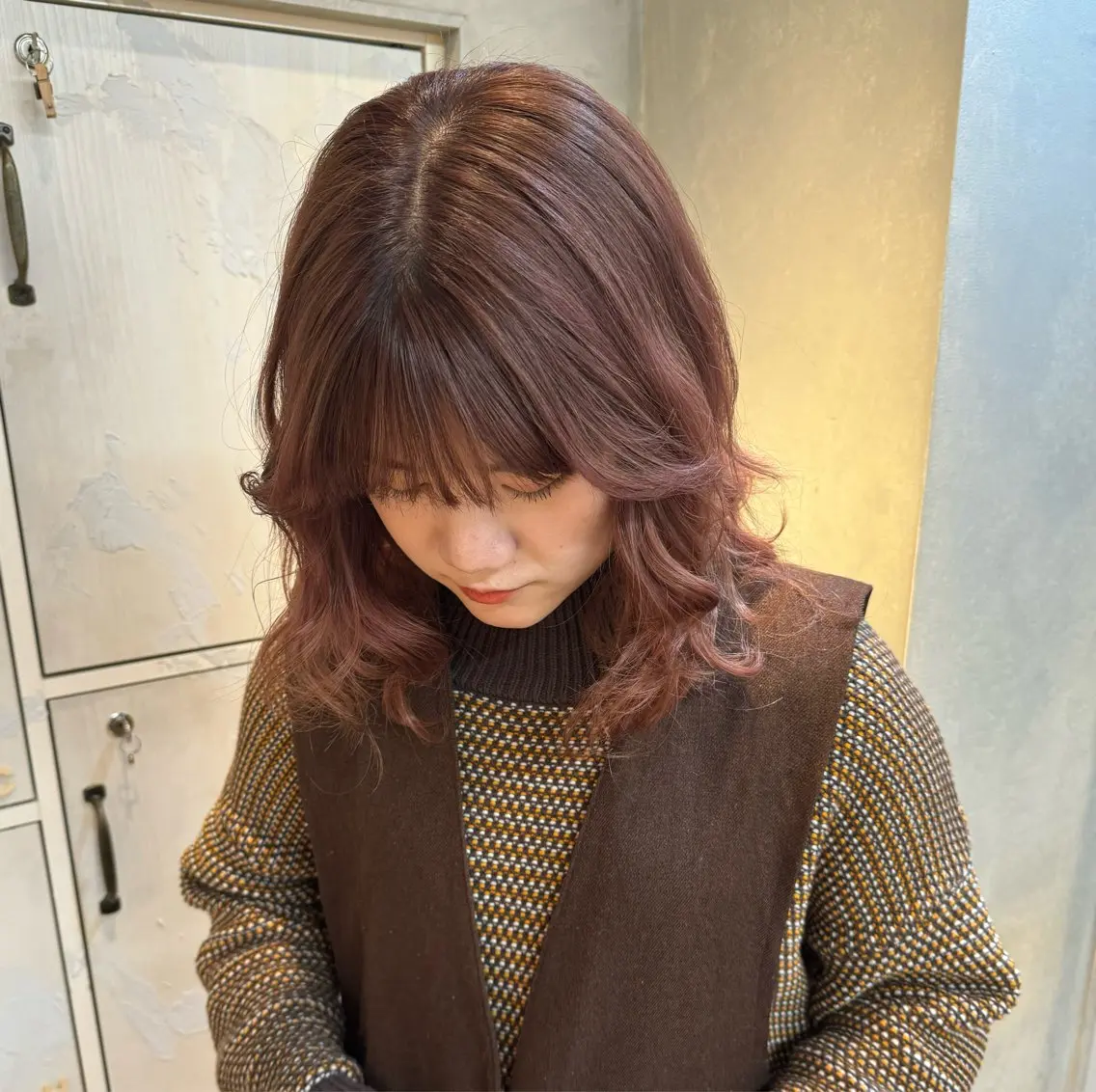 セミロング カラー ヘアカラー 透明感カラー ☆akoのヘアスタイル