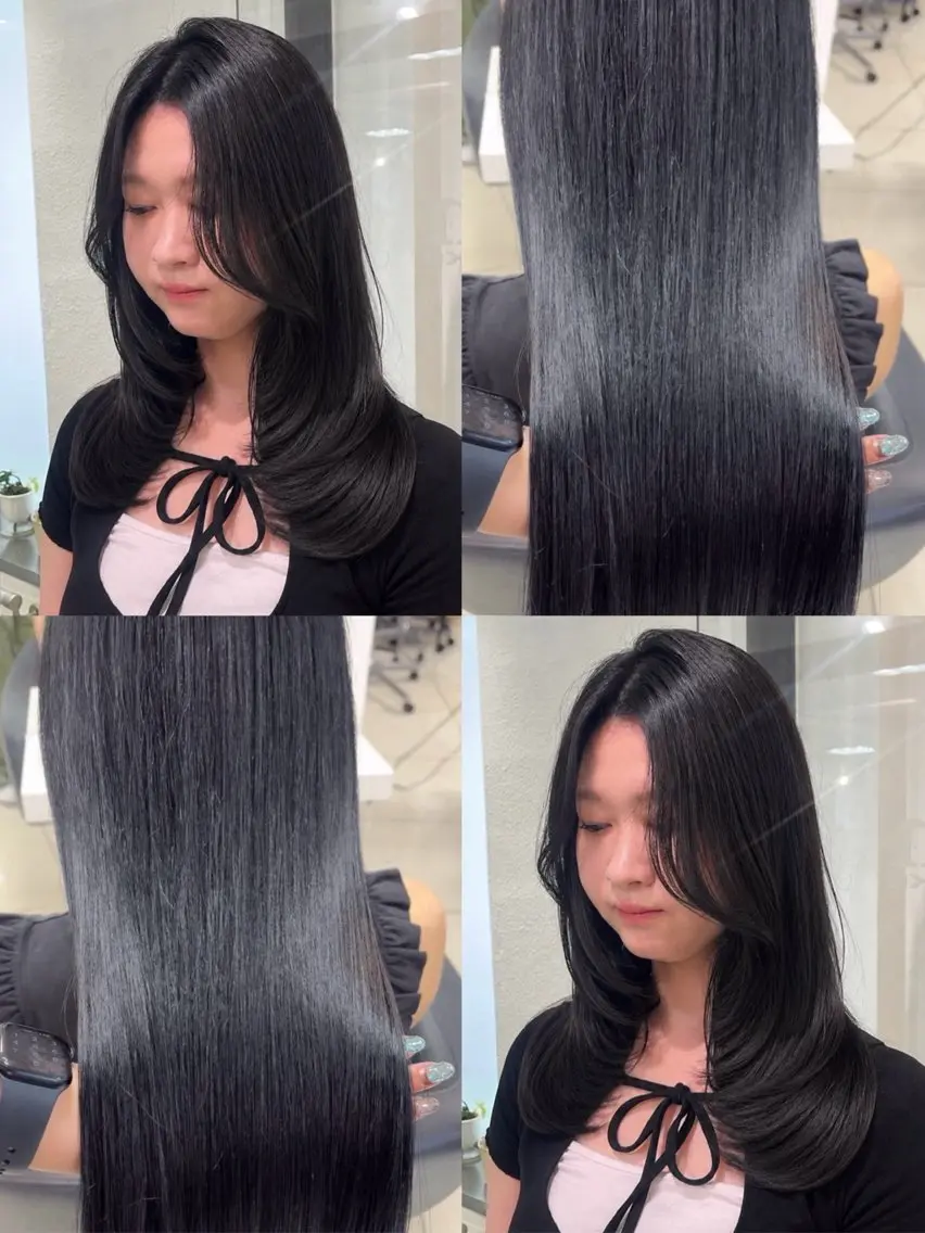 ロング カラー カット ヘアカラー トリートメント ヘッドスパ デザインカラー✧ 透明感カラーリノのヘアスタイル