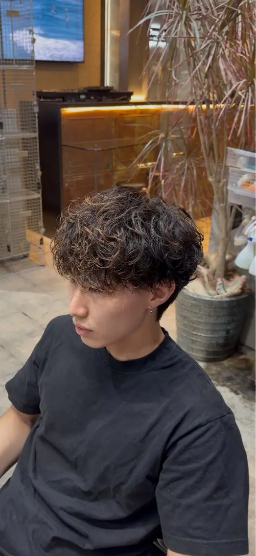 パーマ メンズ カット パーマ 都築 愛翔のヘアスタイル