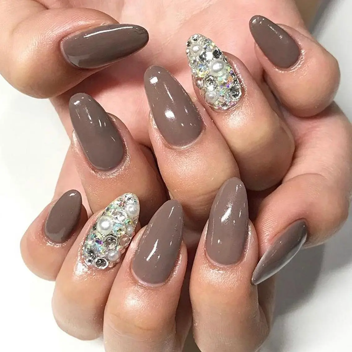 ネイル 渋谷／チップ長さ出し 👑アプレgel-xのネイルデザイン