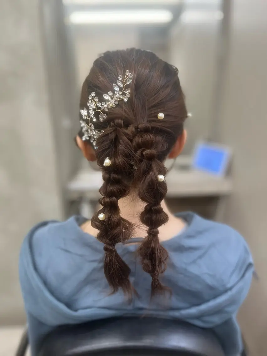 セミロング ヘアアレンジ ヘアセット 多系統似合わせ/ tsuburaのヘアスタイル