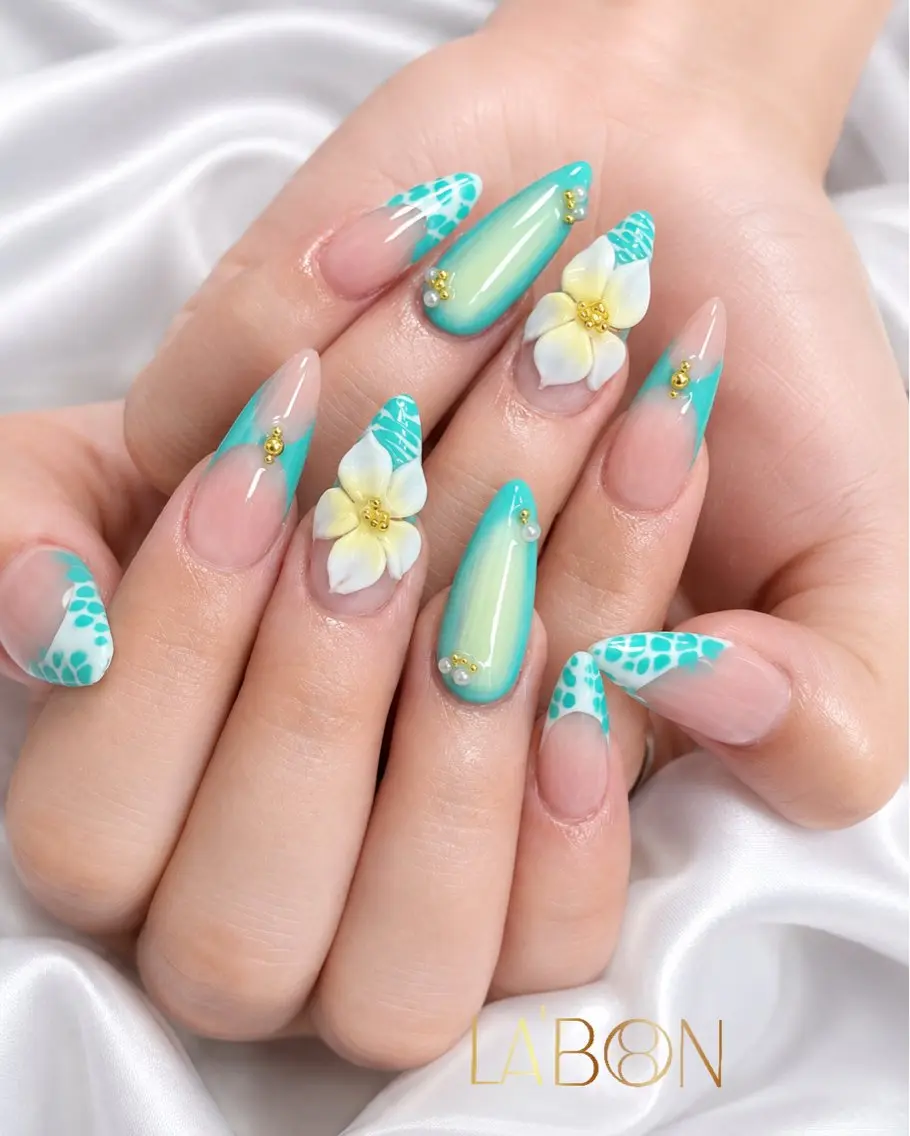 ネイル アートネイル ジェルネイル キラキラネイル 韓国ネイル ロングネイル Labon Nails Artのネイルデザイン