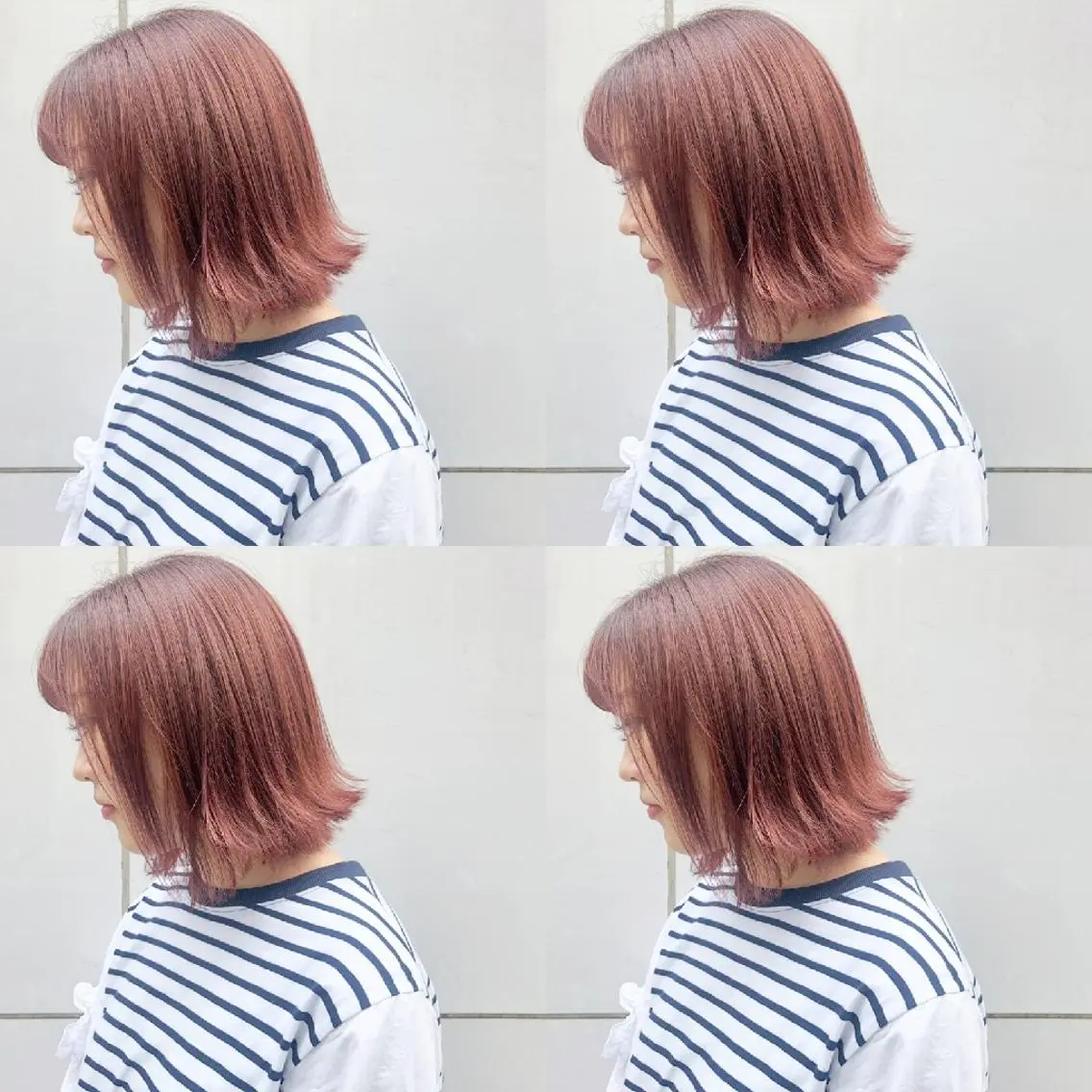 ミディアム カラー 透明感カラー ヘアカラー トリートメント 竹内啓太 ボブのヘアスタイル