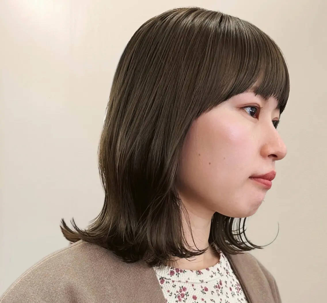 ミディアム ヘアカラー ヘッドスパ 安藤 琢真のヘアスタイル