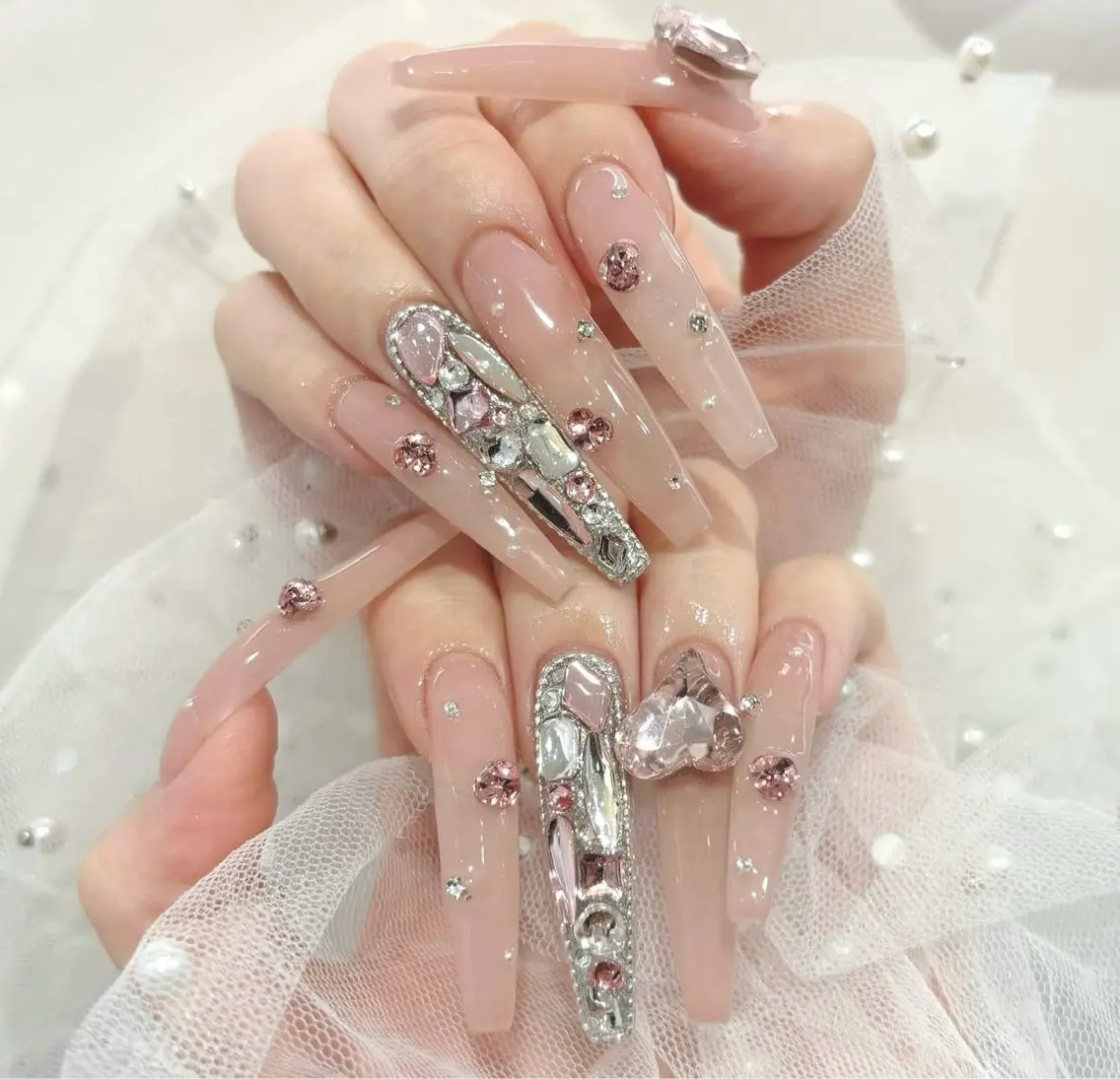 ネイル 長さ出し Mi nailsのネイルデザイン
