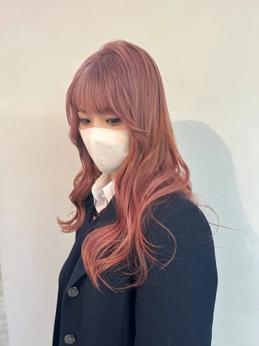 セミロング カラー ベージュカラー ピンクカラー ピンクベージュ Seeknext // Rukaのヘアスタイル