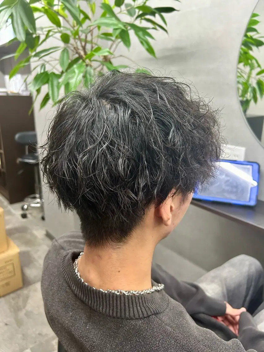 ミディアム パーマ メンズ カット パーマ ♦️お任せ美容師♦️ ★ヤマフジ★のヘアスタイル
