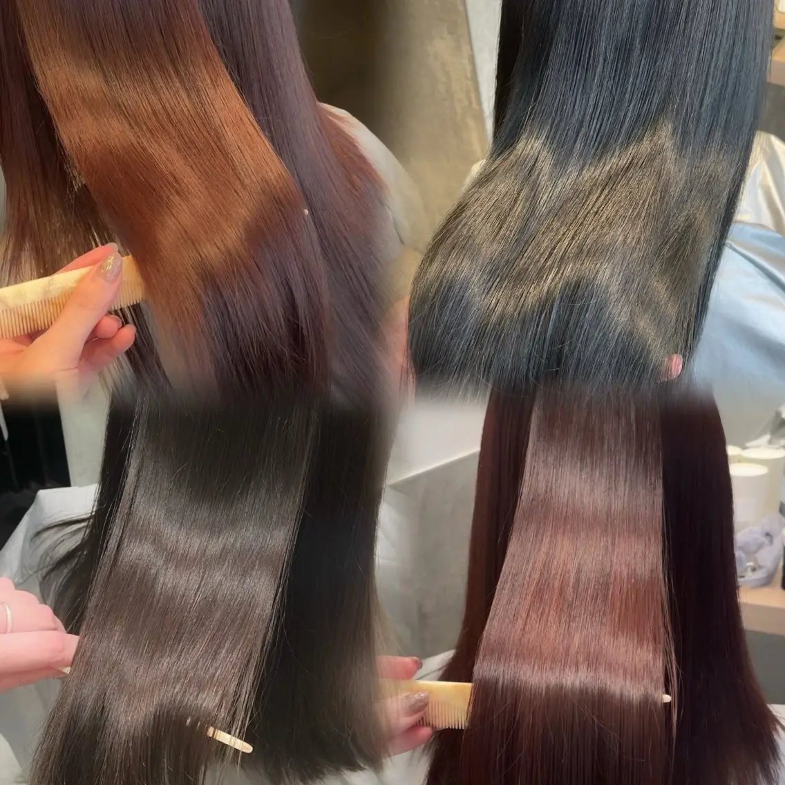 セミロング カラー ヘアアレンジ 髪質改善 トリートメント 酸熱トリートメント 憧れの艶ハイトーンへ 🌙サイダサキのヘアスタイル