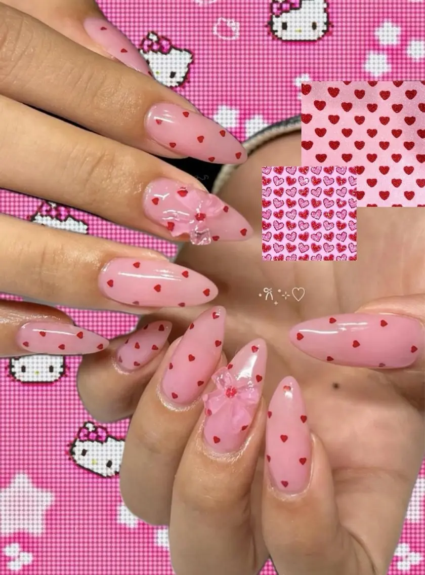 ネイル ピンク ハンドネイル koyuki.🍓 博多/ポップネイルのネイルデザイン