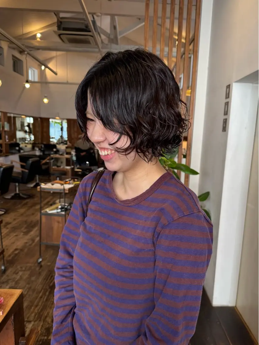 ショート パーマ カット パーマ MOK大阪梅田店 Asahiのヘアスタイル