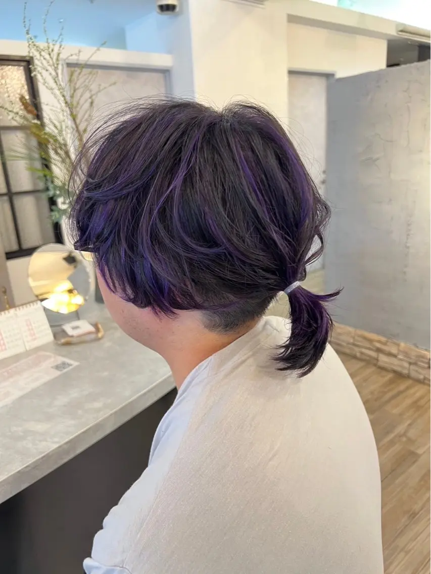 カラー メンズ メンズハイライト メンズメッシュ ハイライトカラー メッシュ カット ヘアカラー いぐちしょうた🫧 VISAGEbaskのヘアスタイル