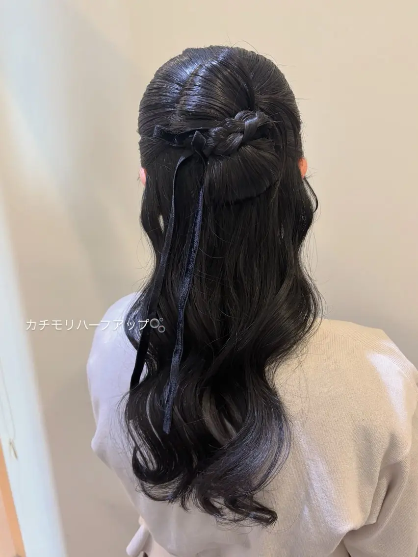 ロング ヘアセット ボウ🪞ヘアセット /メイク/マツパのマツエク・マツパデザイン