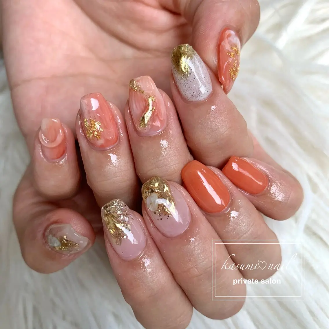 ネイル 大理石ネイル(マーブル) ニュアンスネイル KASUMI♡ Nailのネイルデザイン