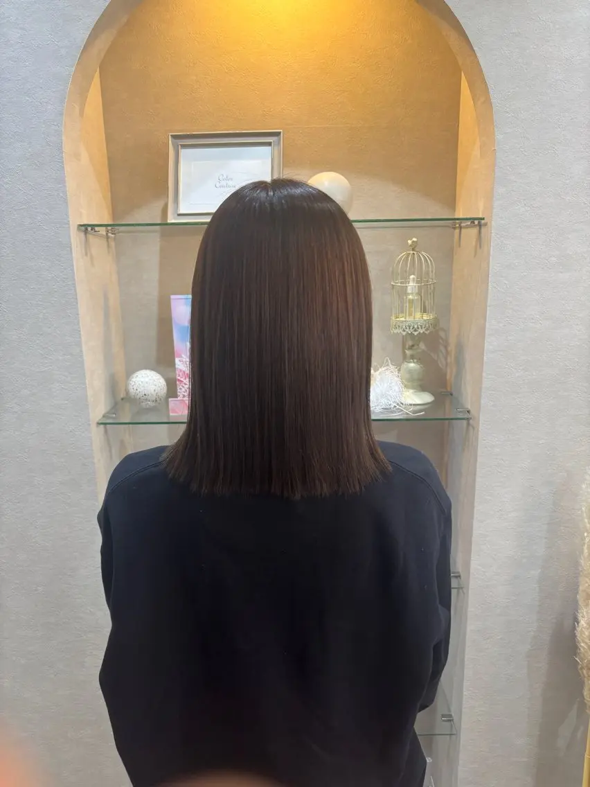 ミディアム ヘアカラー 縮毛矯正 🫧aika/大宮 /暖色系カラー🫧のヘアスタイル