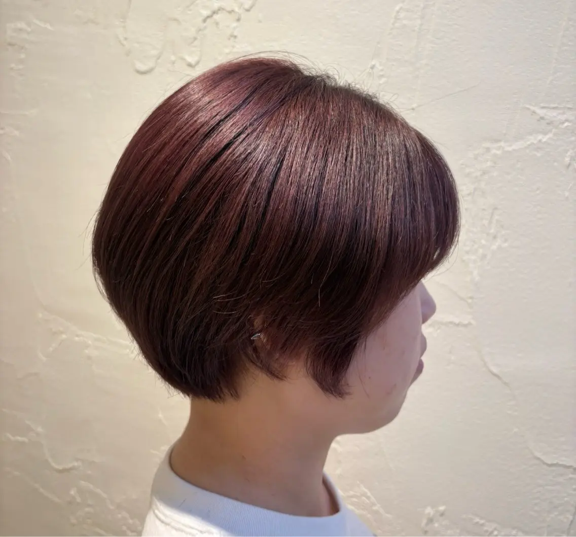 ショート 丸みショート ショートヘア カット ヘアカラー 山下ちひろ／髪質改善 ／メンズ／まつパのマツエク・マツパデザイン