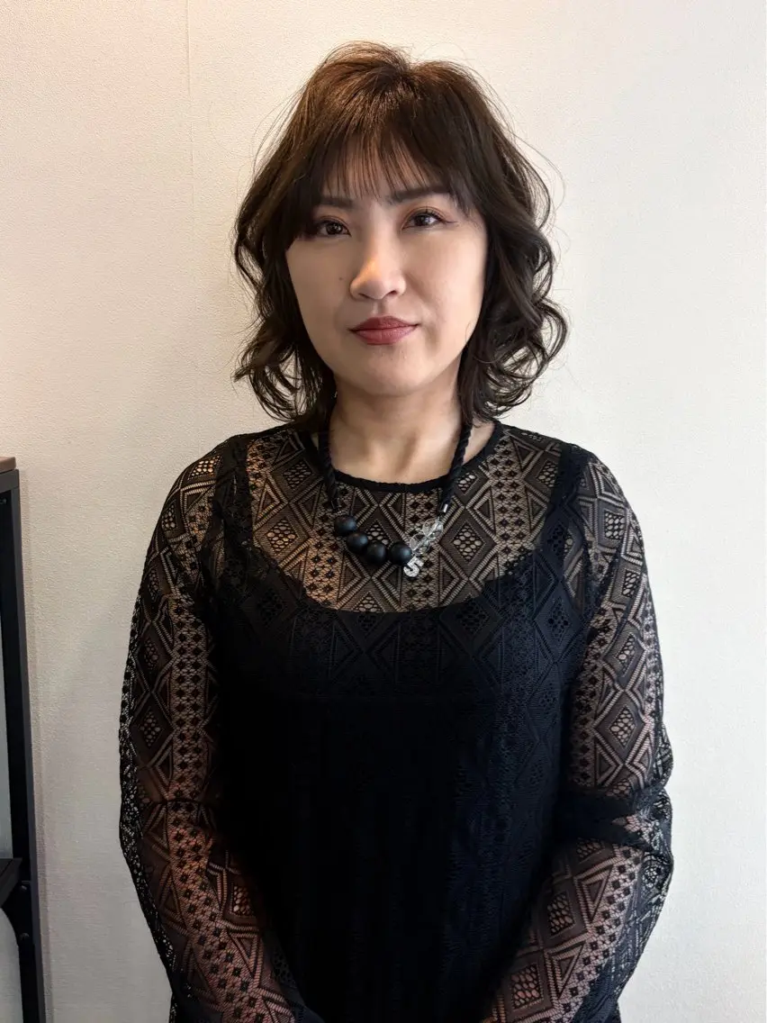 ミディアム ヘアセット ボブパーマ／アレンジ Onのヘアスタイル