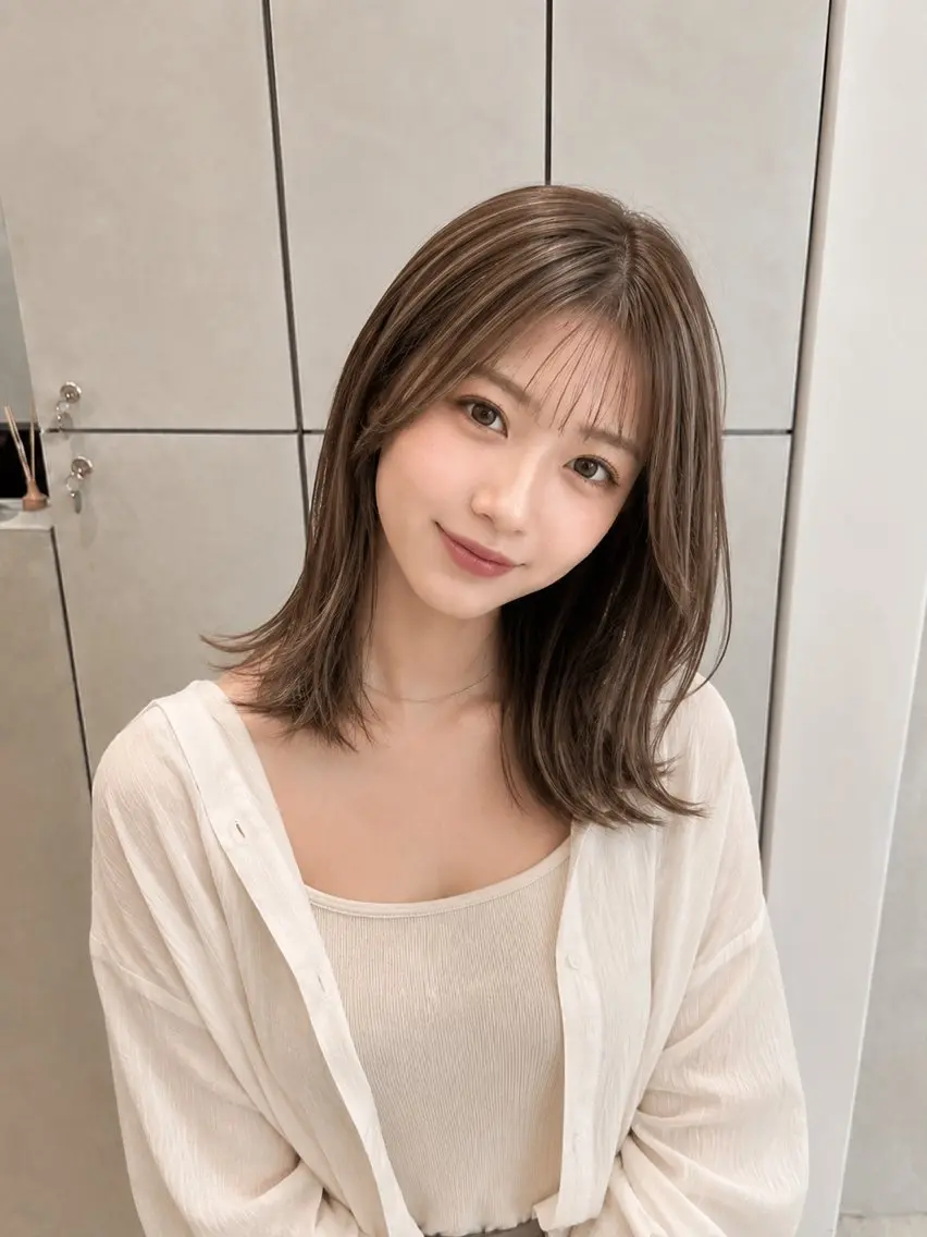 セミロング カラー りな /モデル募集中のヘアスタイル