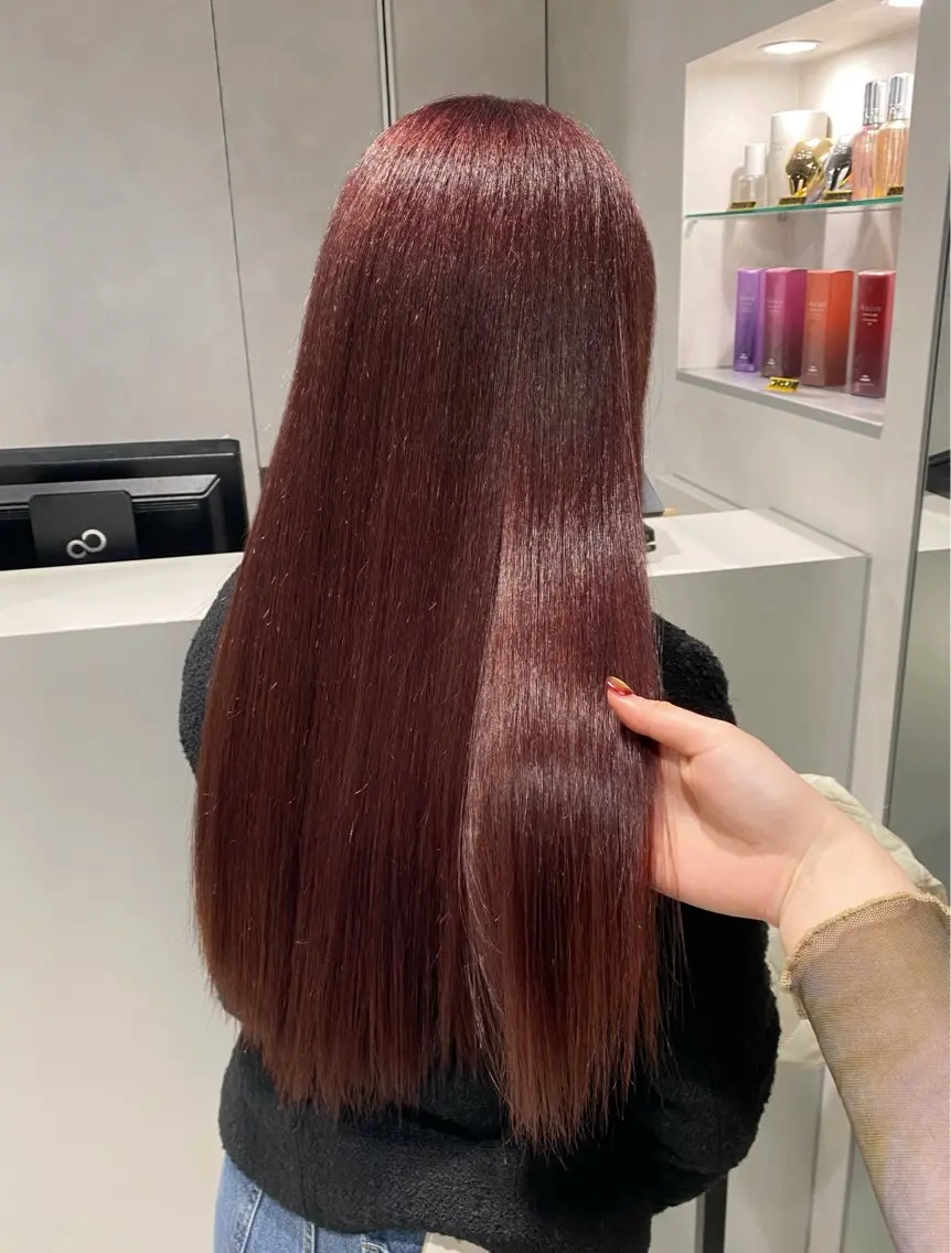 ロング ヘアカラー 上品ハイトーン×艶 カラー🤍／ふうかのヘアスタイル