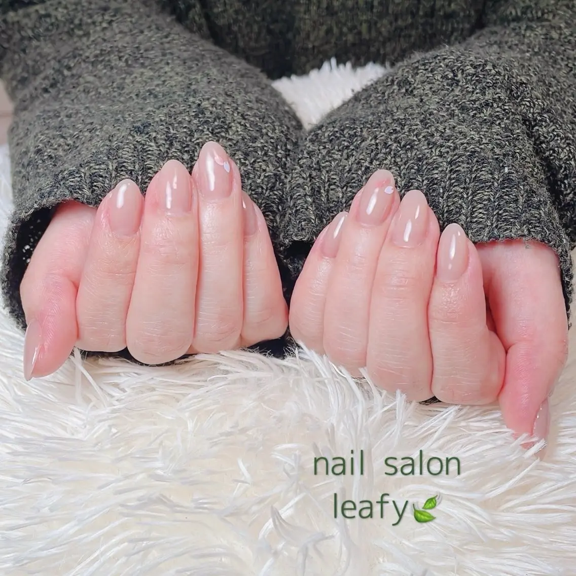 ネイル 桜ネイル シンプルネイル ネイルサロン leafyのネイルデザイン