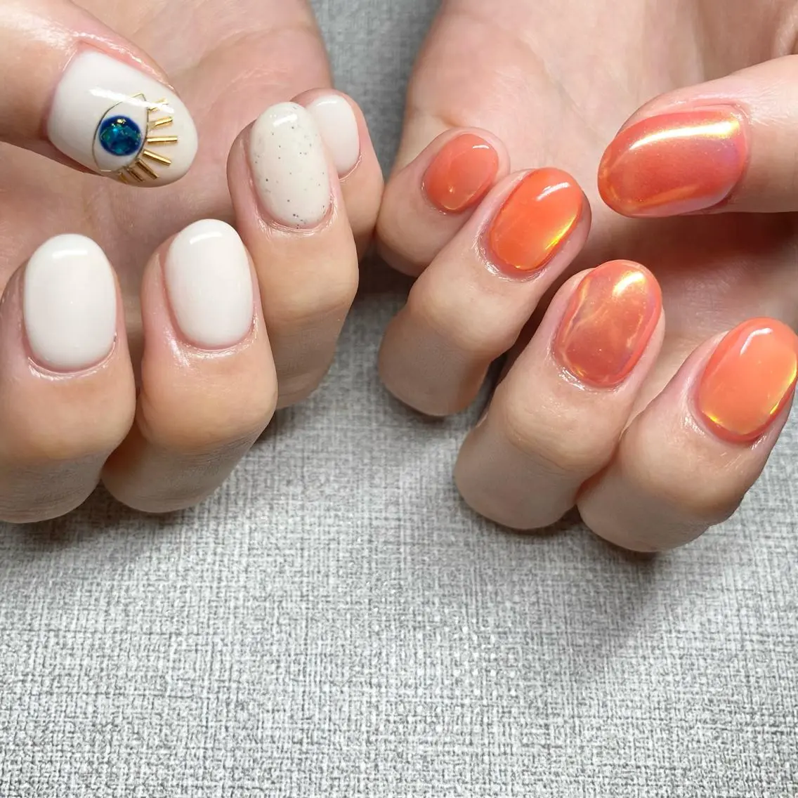 ネイル アートネイル ニュアンスネイル 冬ネイル ハンドネイル 山田 貴子のネイルデザイン