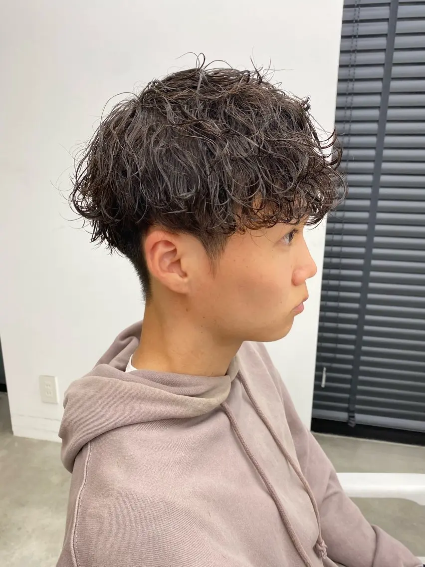 ショート パーマ メンズ メンズパーマ 波巻きパーマ 名古屋/ショート /縮毛矯正のヘアスタイル