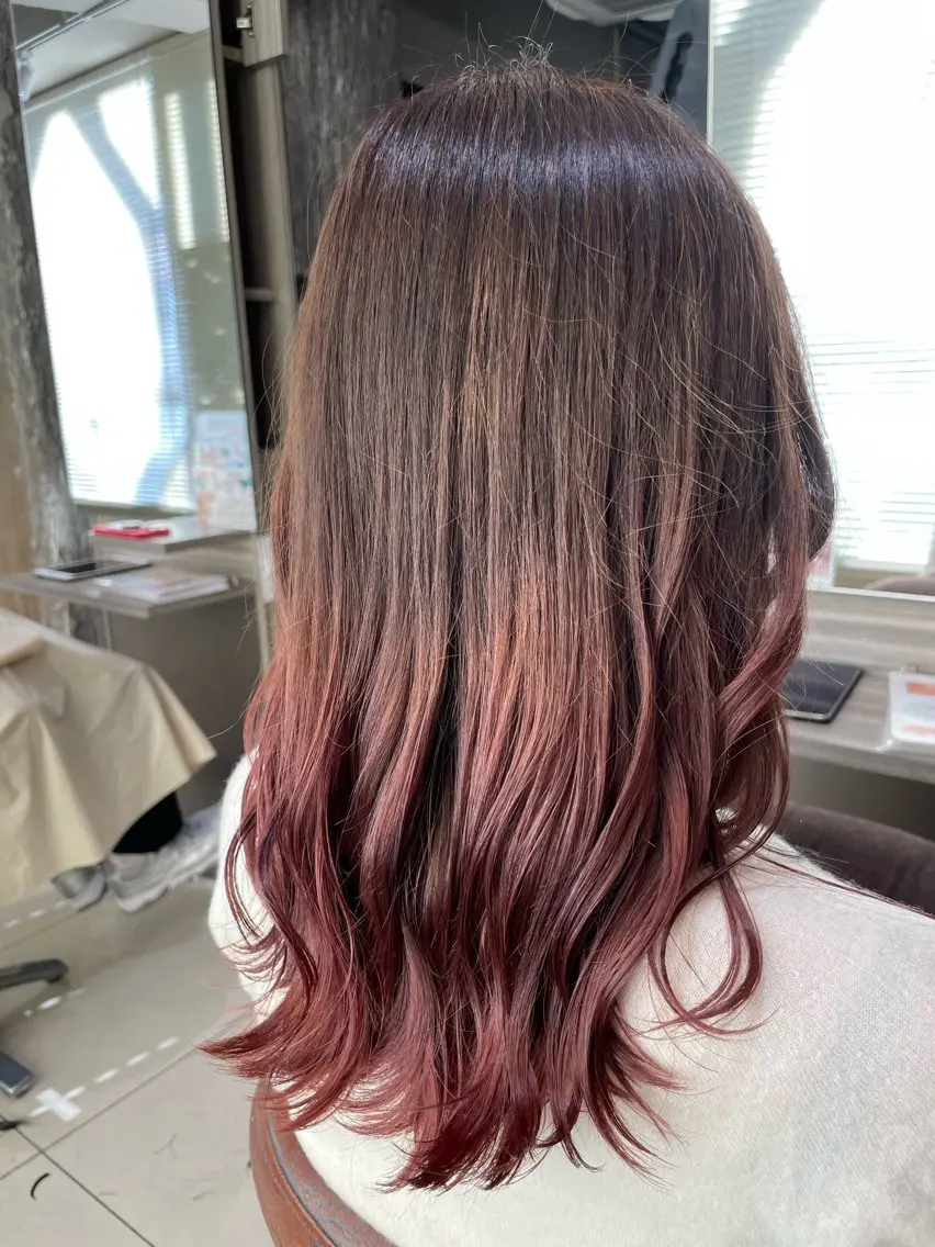 ロング カラー カット トリートメント 透明感カラー& メンズアイブロウ専門のヘアスタイル
