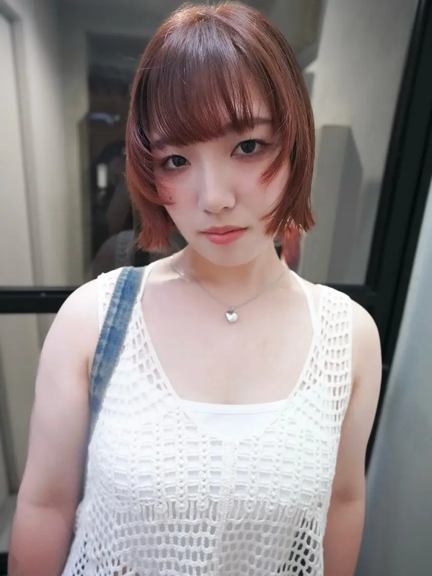 ショート 顔まわりレイヤー 顔周りカット レイヤーカット カット 原田 朱里のヘアスタイル