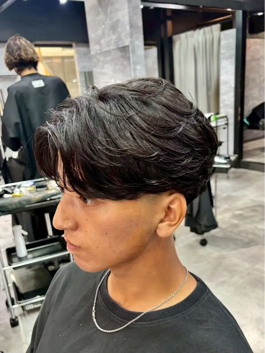 ショート パーマ メンズ カット パーマ 石田 大成のヘアスタイル
